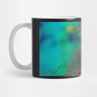Colorful blurry background, ornament made of soft clear bubbles Mug